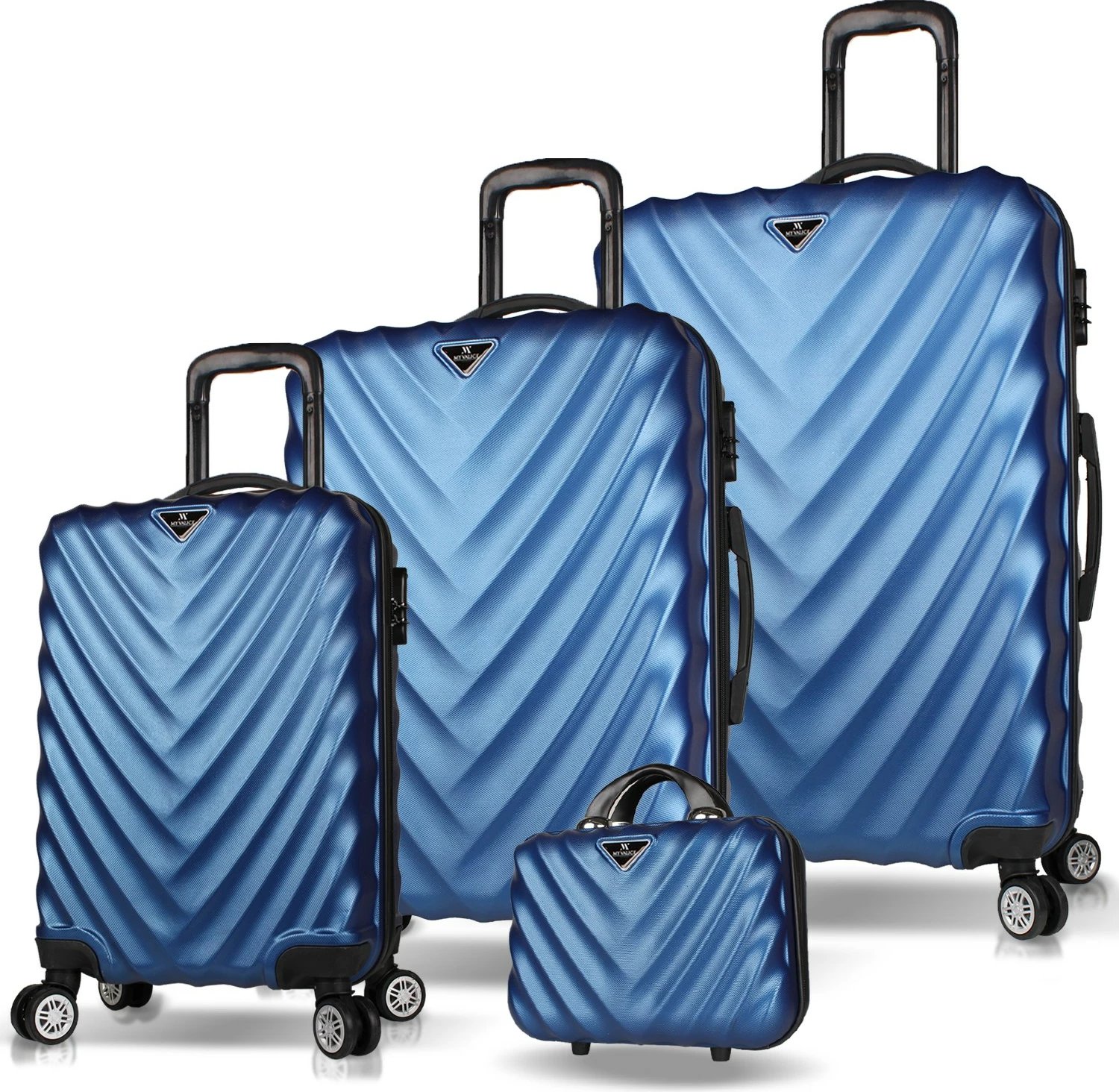 Set valixhesh (4 copë), ngjyrë kaltër e errët, Zoozie Bags, 7293