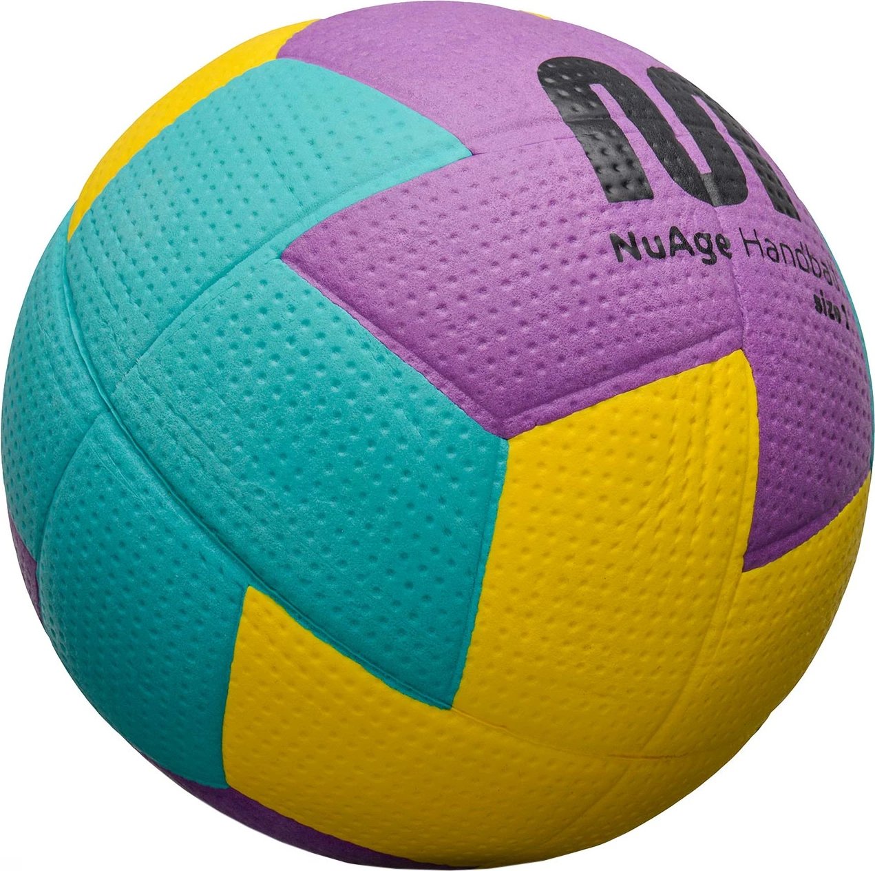 Top handbolli për fëmijë Meteor, purple-blue-yellow
