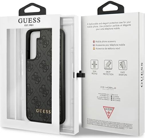 Mbështjellës Guess GUHCS22SG4GFGR për Samsung Galaxy S22, Hardcase, 4G Collection, Gri Mbështjellës Guess GUHCS22SG4GFGR për Samsung Galaxy S22, Hardcase, 4G Collection, Gri