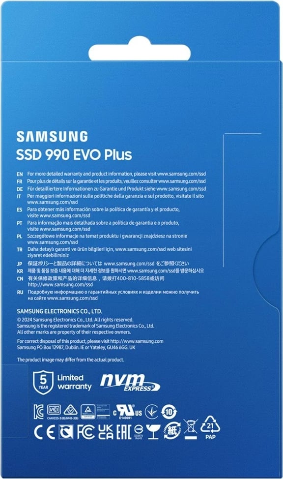 SSD Samsung 990 EVO Plus, 1 TB, M.2, PCI Express 4.0, i zi