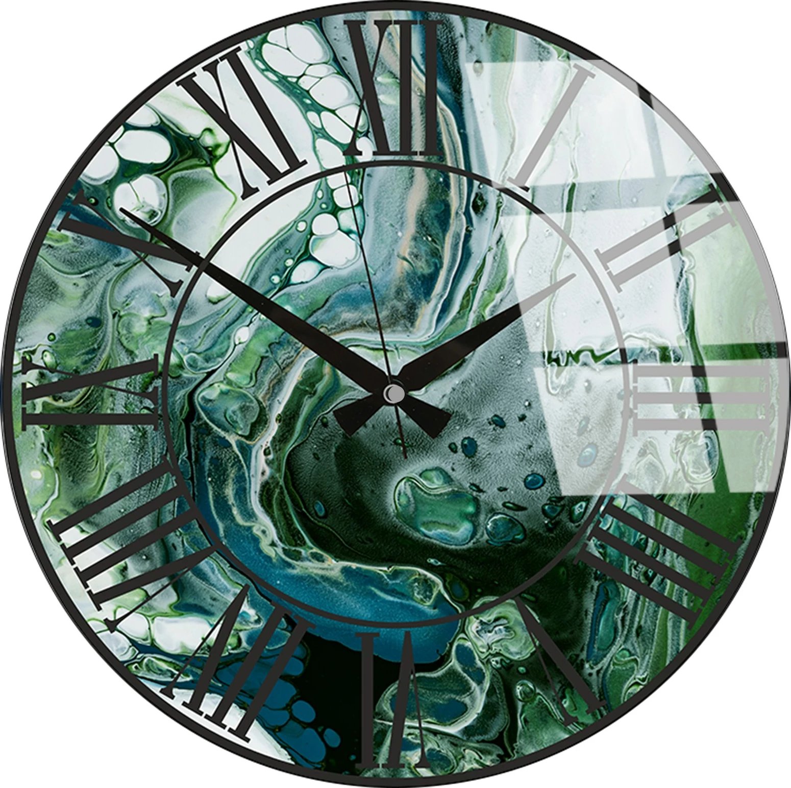 Orë muri dekorative prej qelqi, Wallity, Huhu334, 40x40cm