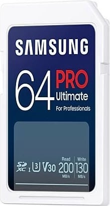 Kartelë memorie SD Samsung PRO Ultimate 64GB me lexues USB