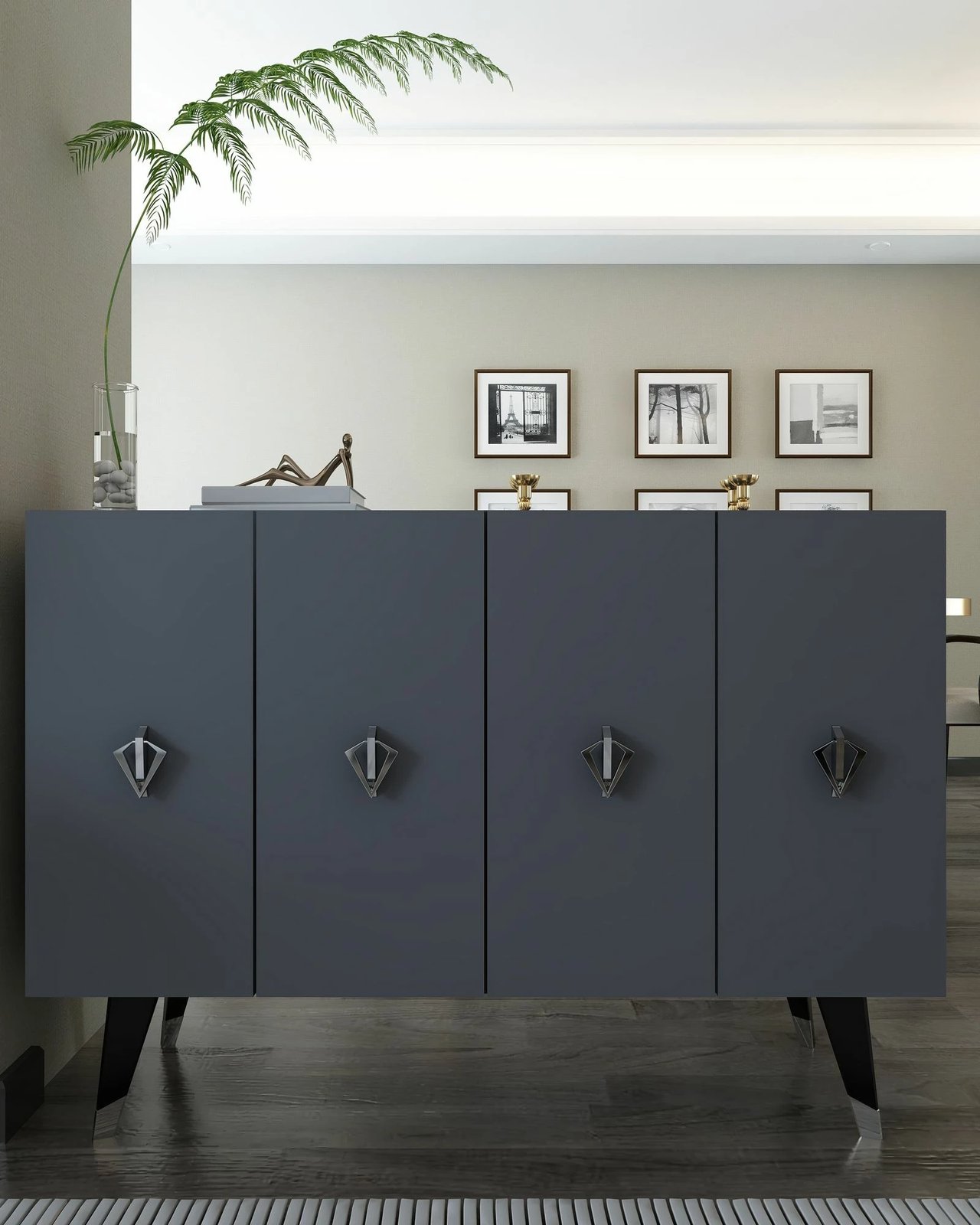 Konsol Skye Decor, anthracite, silver, 8163KM-32