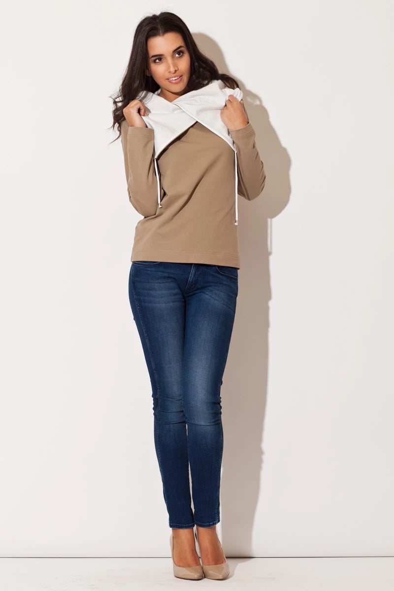 Bluzë duks për femra Katrus 44039, beige