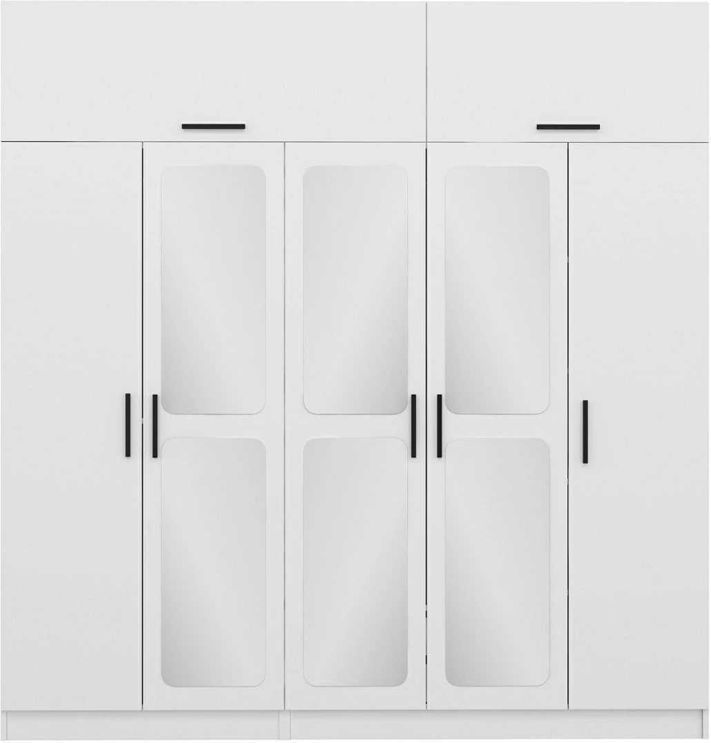 Dollap garderobe Skye Decor, i bardhë, 3096