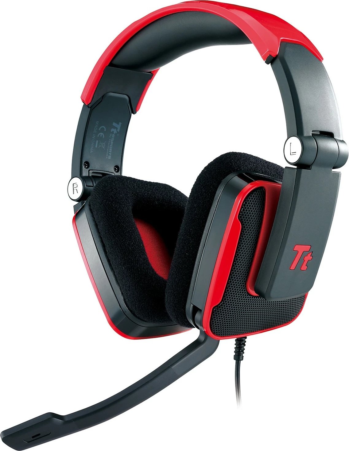 Kufje gaming Thermaltake TteSPORTS SHOCK Royal Red, 3.5mm, me mikrofon, e zezë/kuqe Kufje gaming Thermaltake TteSPORTS SHOCK Royal Red, 3.5mm, me mikrofon, e zezë/kuqe