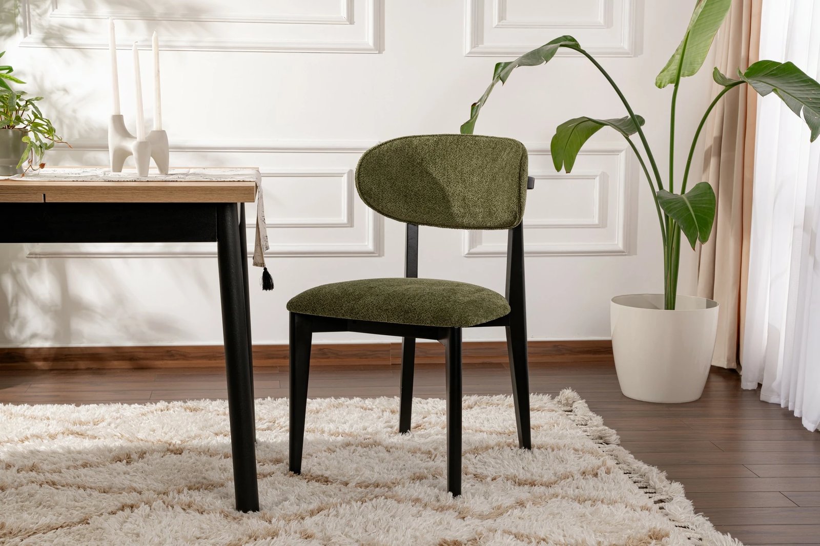 Set karrigesh (2 copë), Skye Decor, Lionte, e gjelbër, e zezë