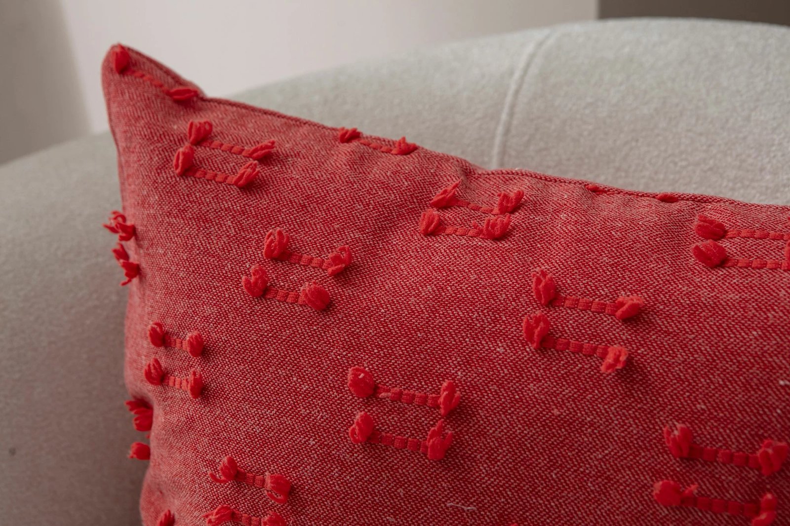 Jastëk dekorativ, ngjyrë e kuqe, Evila Originals, Tuffet v9, 43x43cm