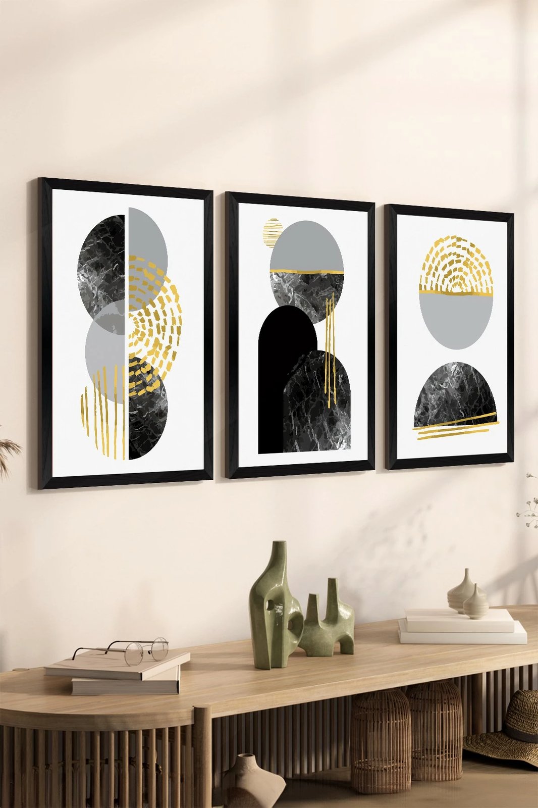 Set pikturash dekorative (3 copë), Wallity, Artsycllct17