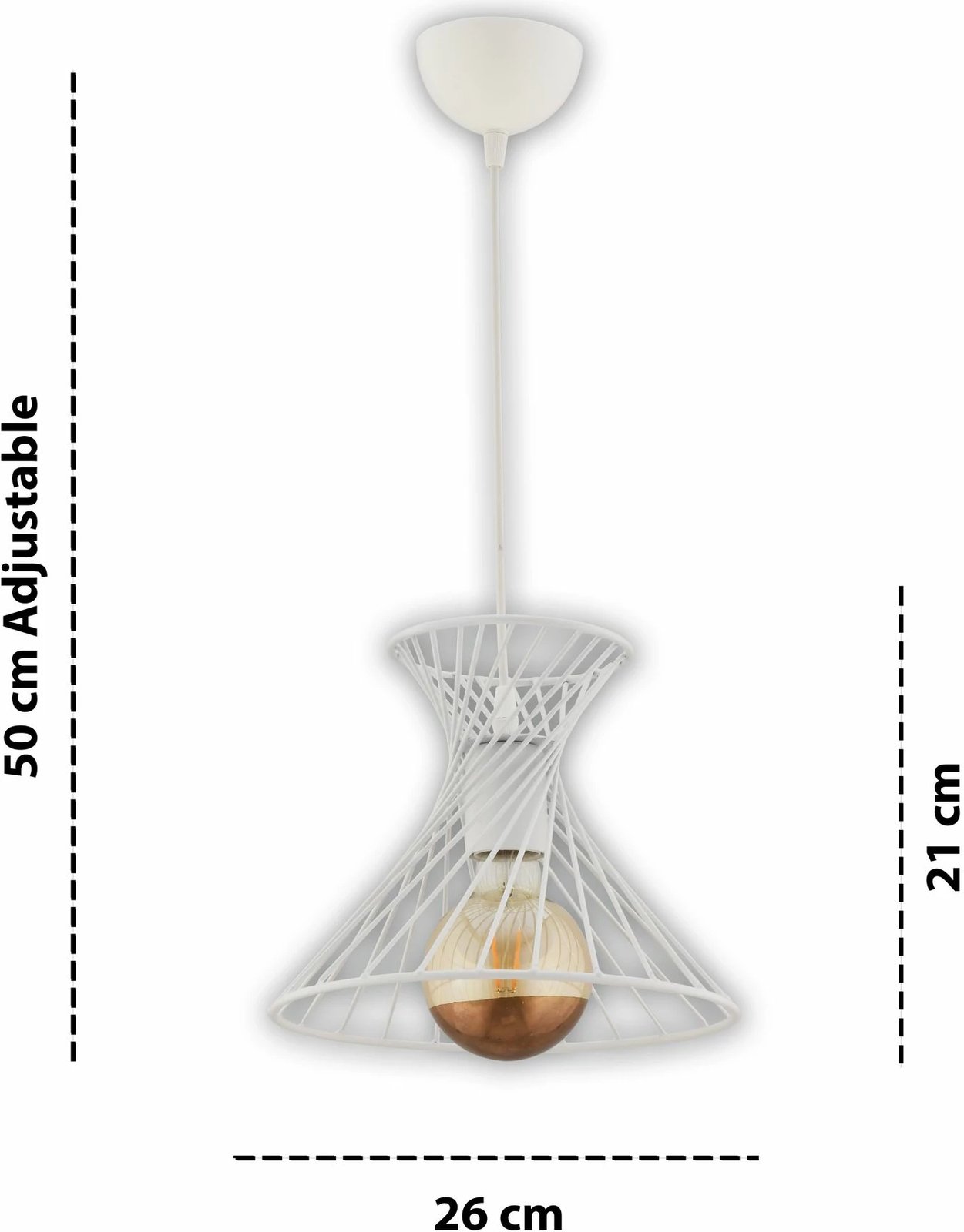 Llambë tavani Opviq, model Korzet, e bardhë