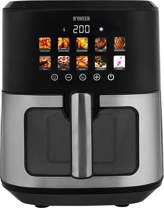 Fritezë pa yndyrë N'OVEEN X-LINE AF770, 6.5L, e zezë-argjendtë