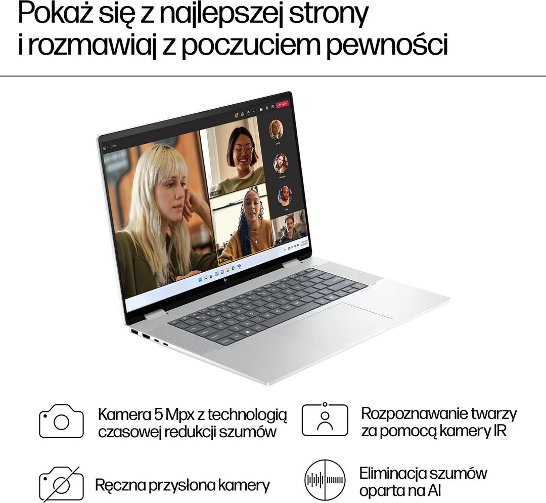 Laptop HP ENVY x360 16-ac0013dx, Intel Core Ultra 5 125U, 16" touchscreen, 16 GB RAM, 512 GB SSD, Silver