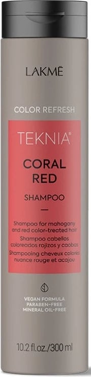 Shampon për femra Lakme Teknia Ultra Red Shampoo Refresh për flokë të kuqe dhe mahogany, 300ml