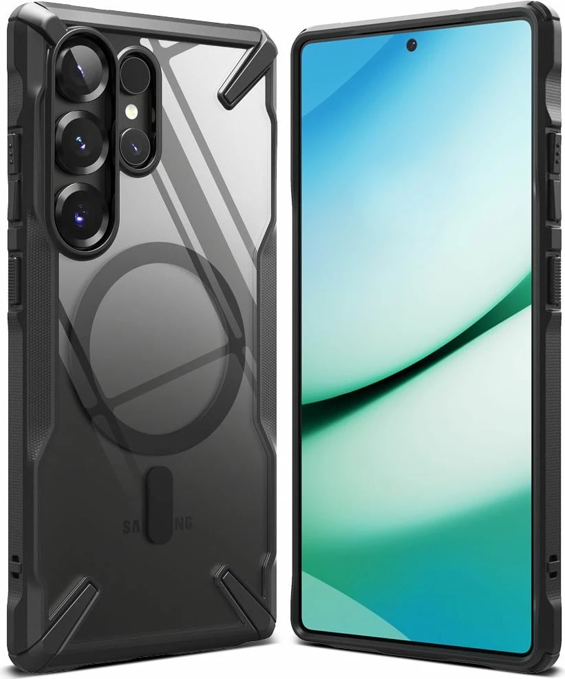 Mbështjellës Ringke Fusion X MagSafe për Samsung Galaxy S25 Ultra, i zi