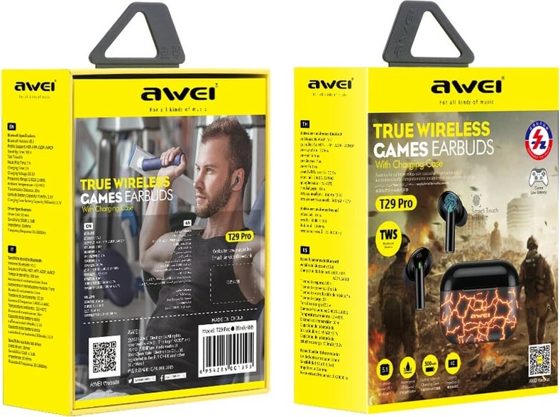 Kufje Me Bluetooth AWEI T29Pro (Portokall)