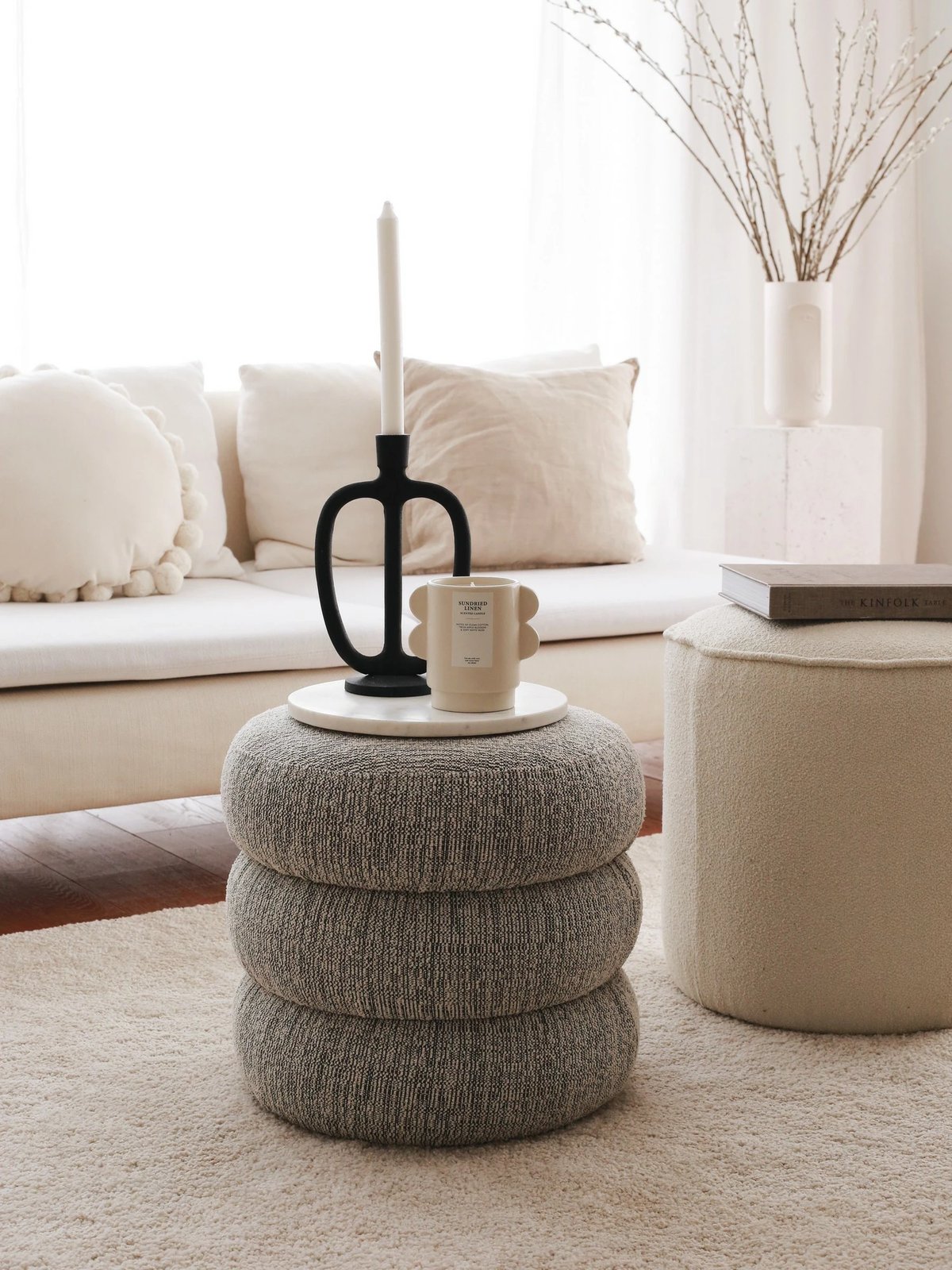 Puf Atelier del Sofa, Boum, ngjyrë gri