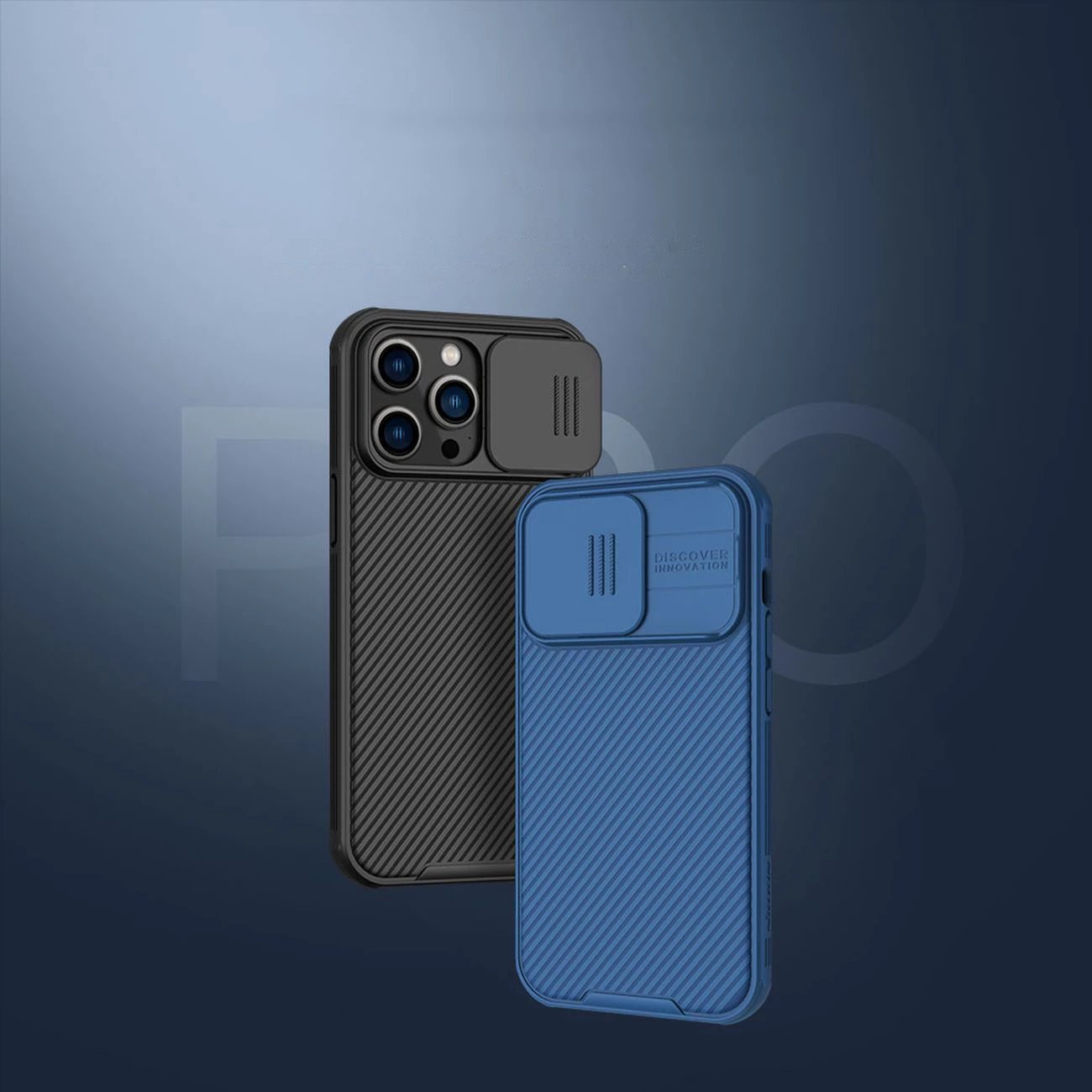 Mbështjellës Nillkin CamShield Pro për iPhone 14 Pro Max, me kapak kamere, Kaltër Mbështjellës Nillkin CamShield Pro për iPhone 14 Pro Max, me kapak kamere, Kaltër