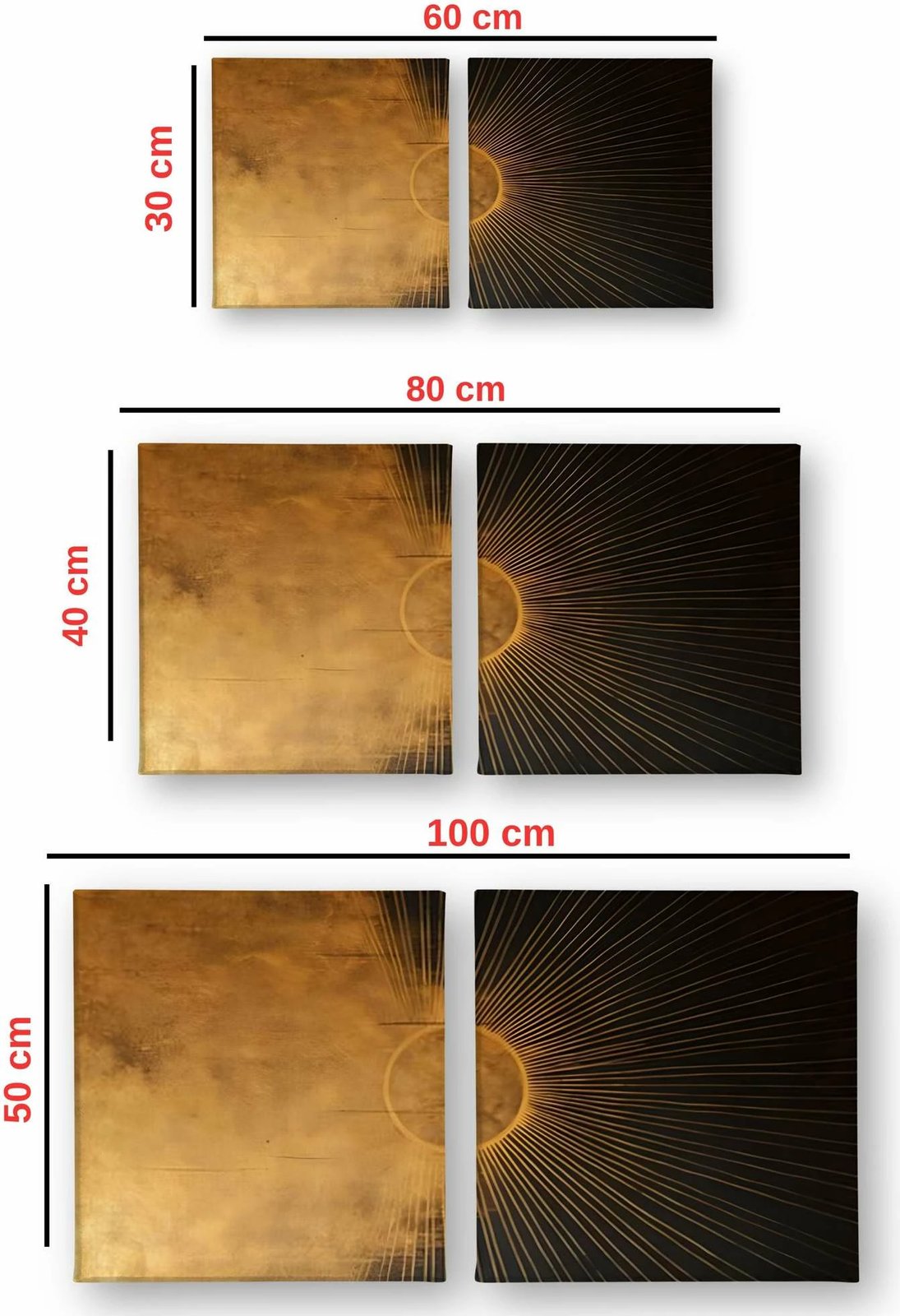 Pikturë dekorative në kanavacë (2 copë), Wallity, ASR_CNV2-8, 40x40