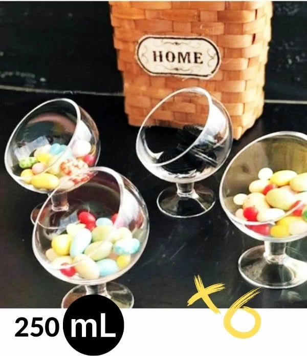 Set lugësh akulloreje prej qelqi, 6 copë, Hermia, MAGX6-001