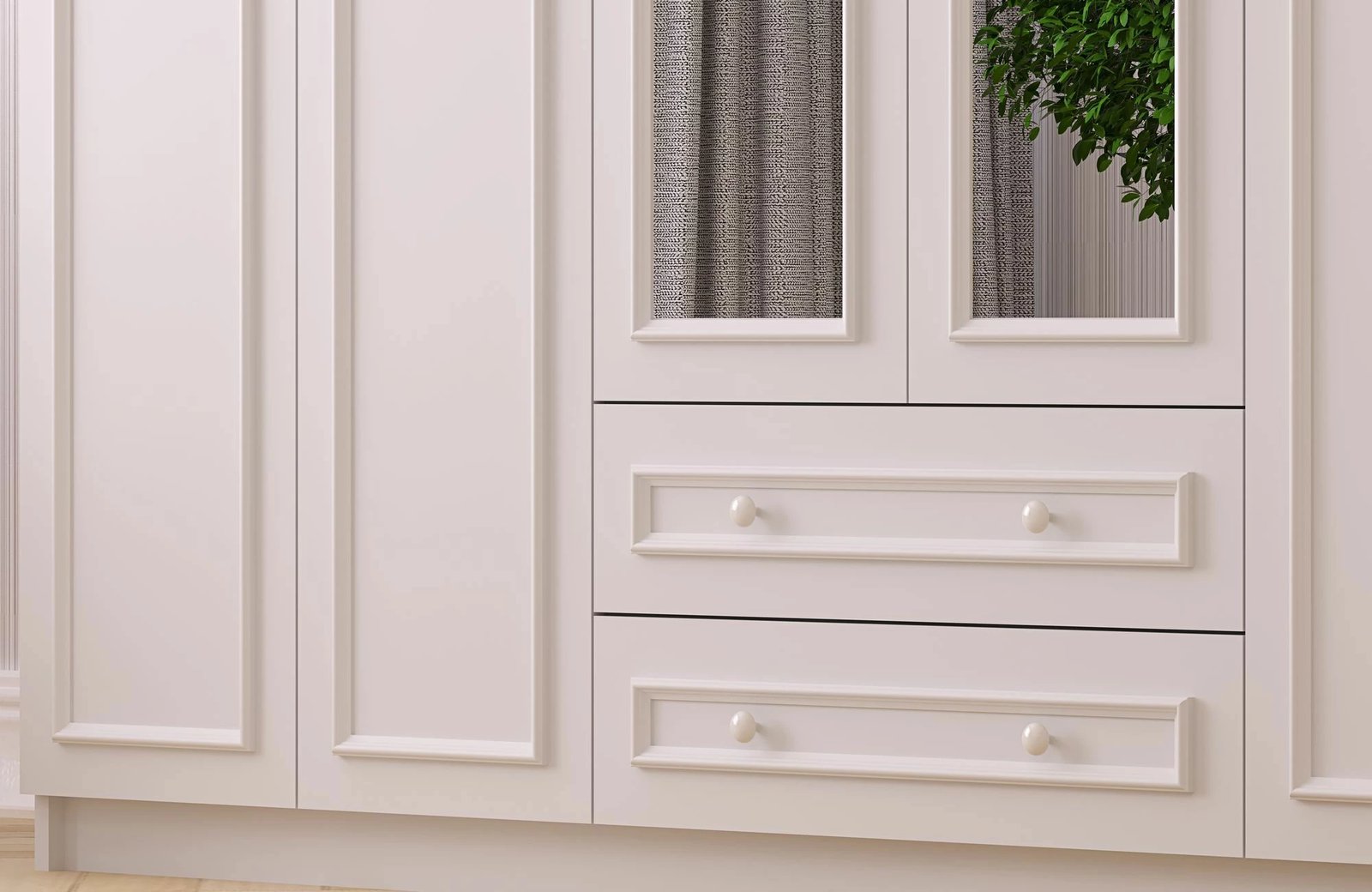 Dollap Skye Decor, ngjyrë e bardhë mat, RB-186-04