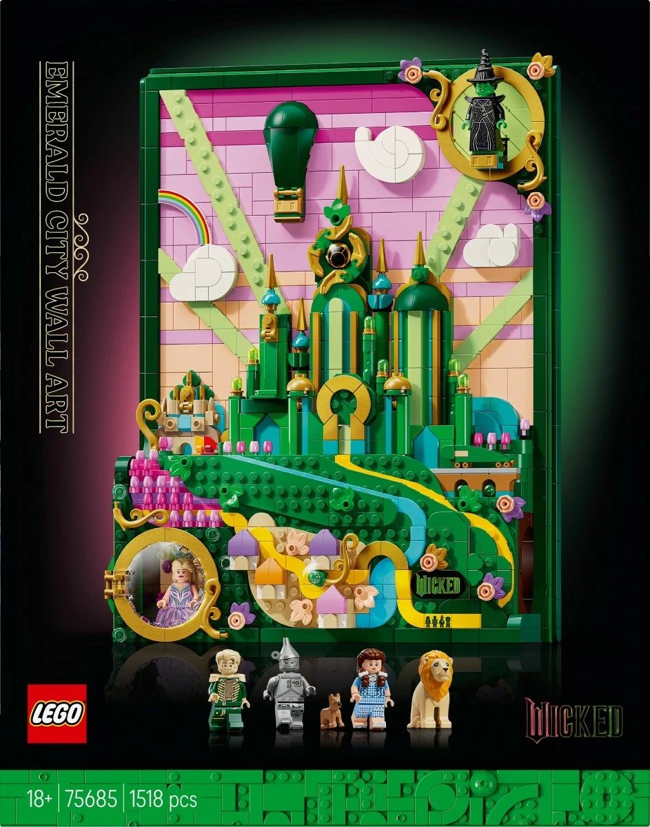 Set ndërtimi, LEGO, 75685 Wicked Emerald City Picture, 1518 pjesë, 32x25x8 cm