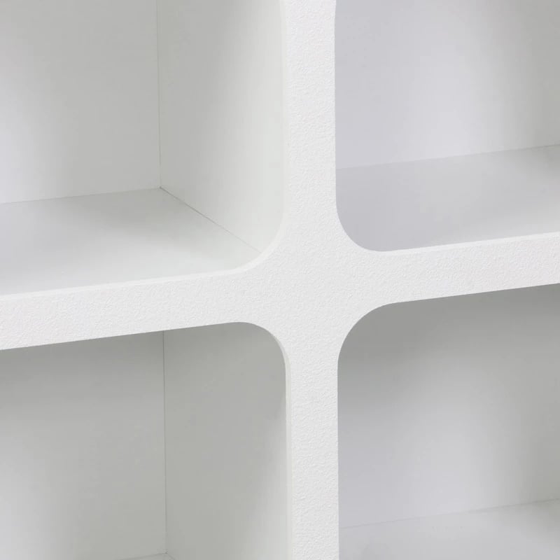 Bufe Emersi me rafte, MDF, ngjyrë e bardhë, 120x35x76cm