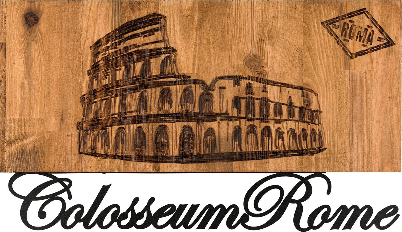 Aksesor dekorativ për mur, dru, Wallity, Romë