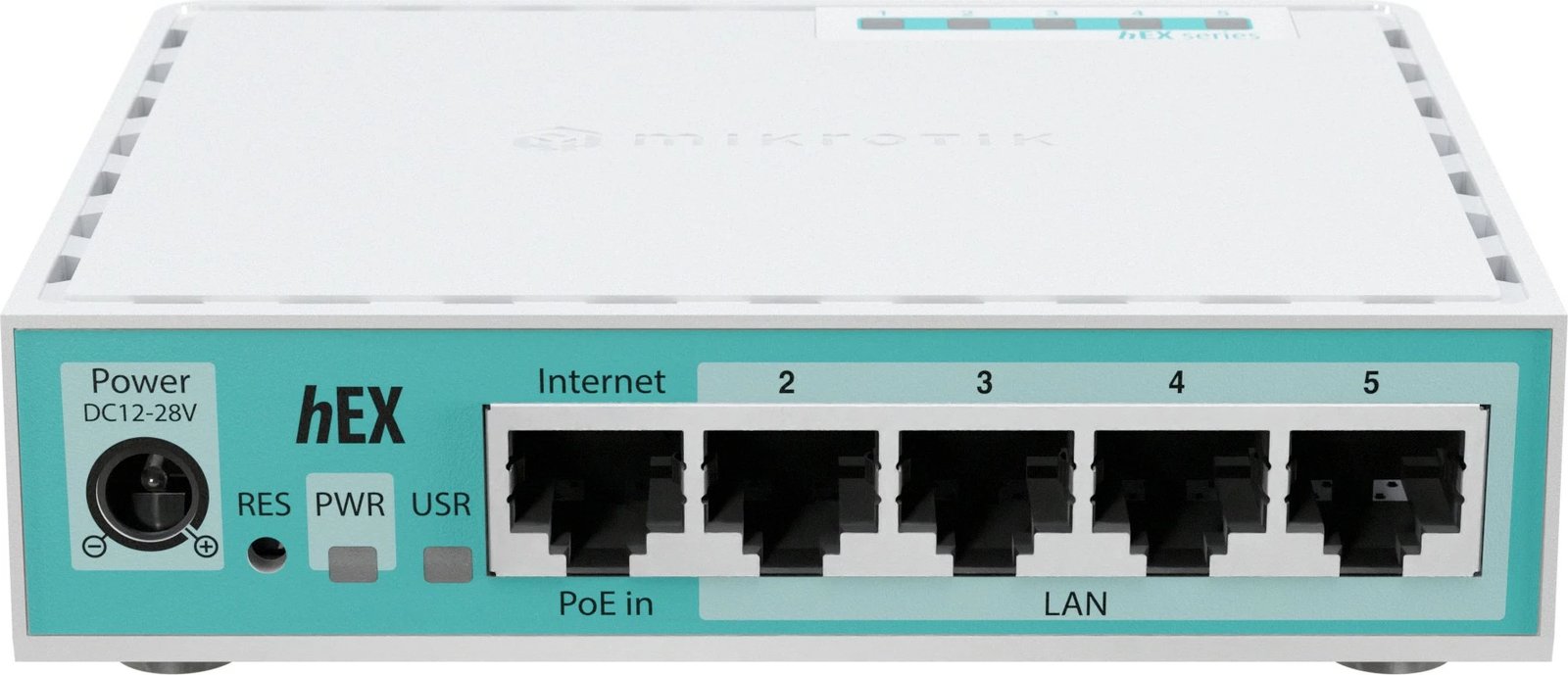 Router MikroTik hEX, 512MB RAM, 5x Gigabit Ethernet, USB 2.0, i bardhë