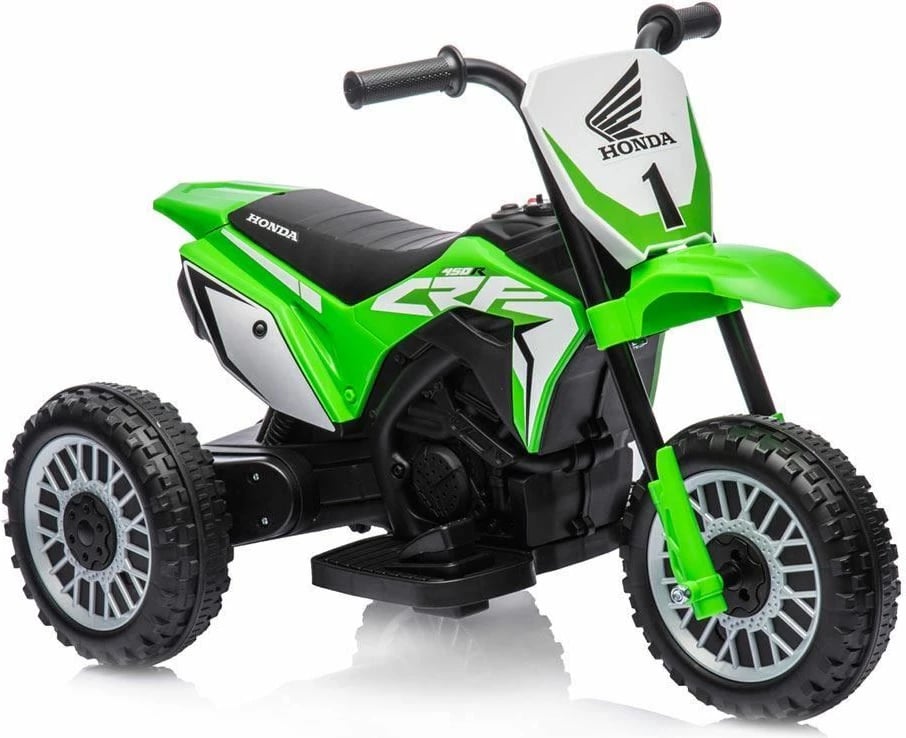 Motoçikletë elektrike lodër, Baby Mix Honda CRF 450R, tri rrota, e gjelbër