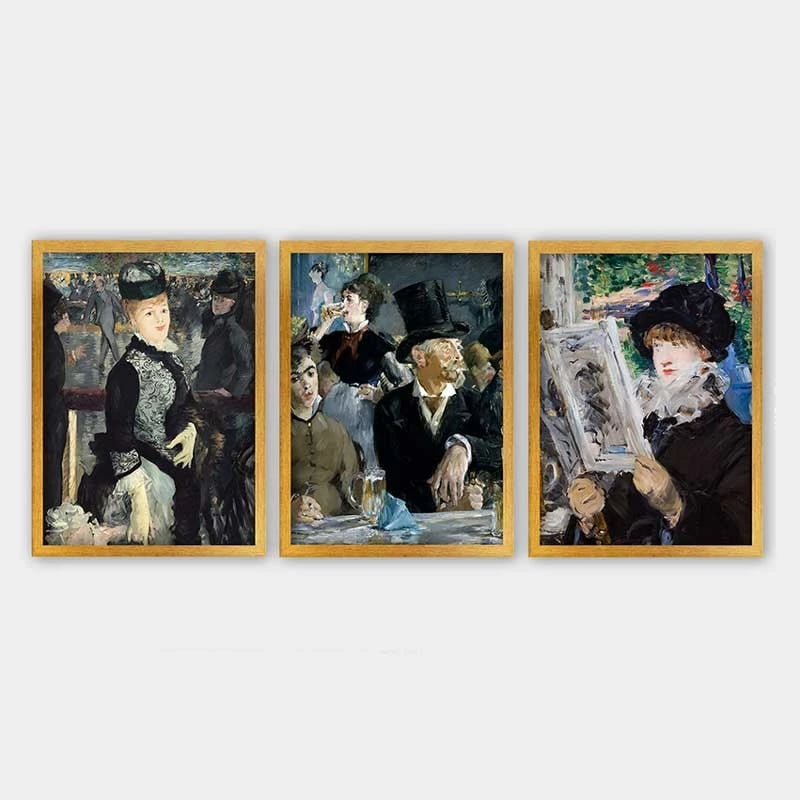 Pikturë dekorative me kornizë (3 copë), Wallity, 3AC_UN195150_3545