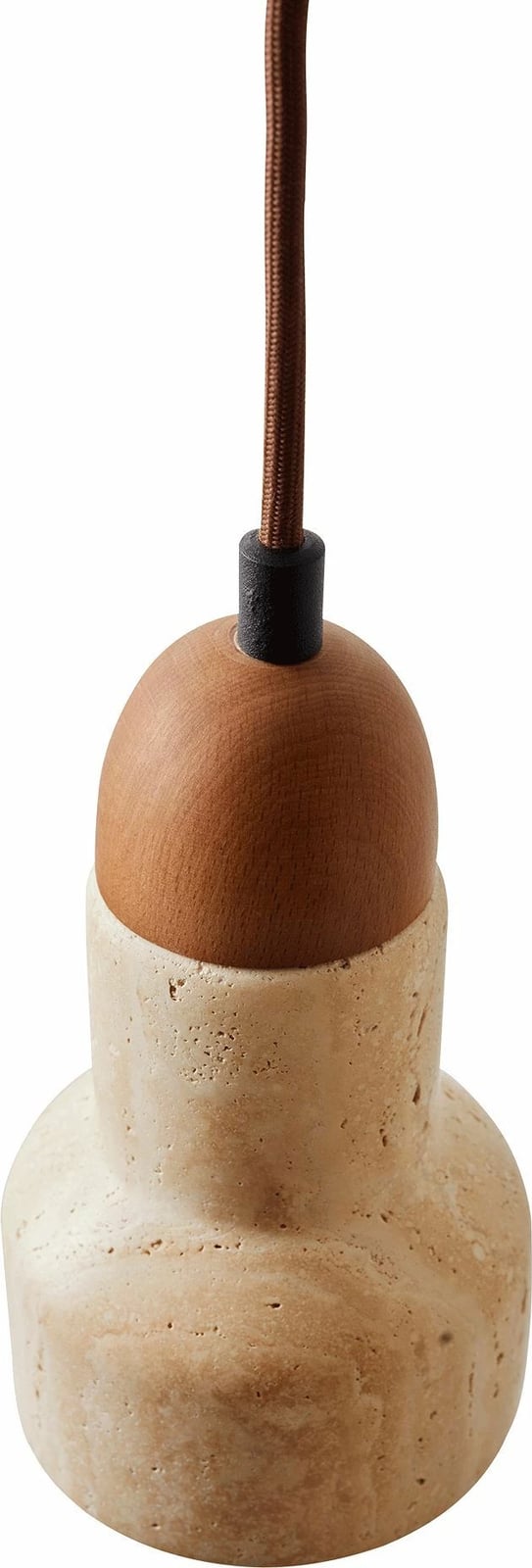 Llambë tavani Opviq Swıs, trup druri, kapak travertin, ngjyrë bezhë dhe lis