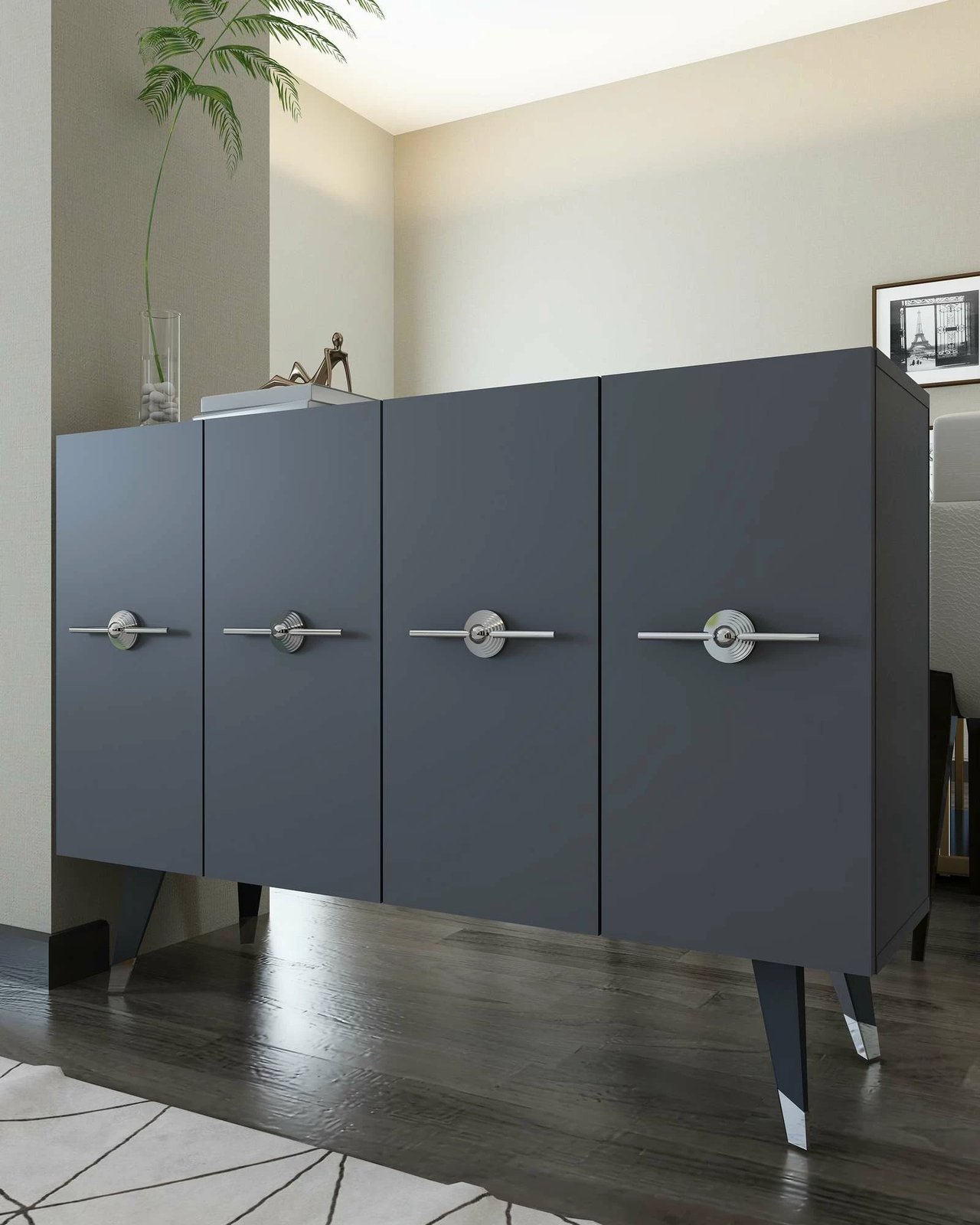 Konsol Skye Decor, anthracite, silver, 8169KM-32