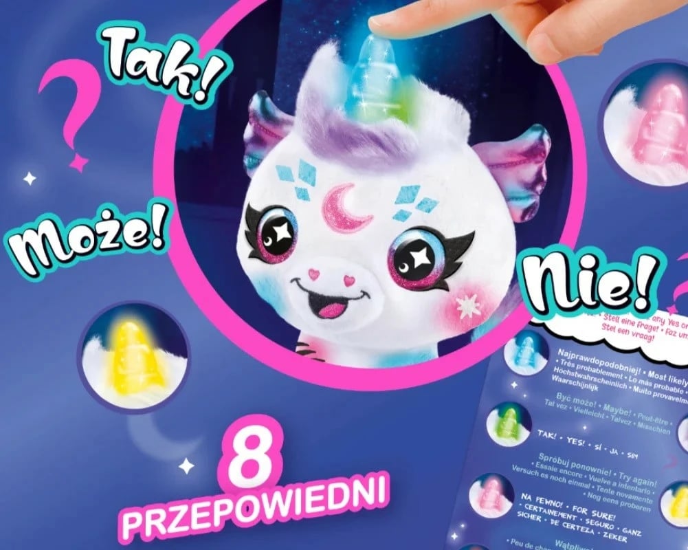 Set pelushi Epee EP60179 njëbrirësh me brirë që ndriçon, airbrush dhe markera, për fëmijë 6+, Multicolor