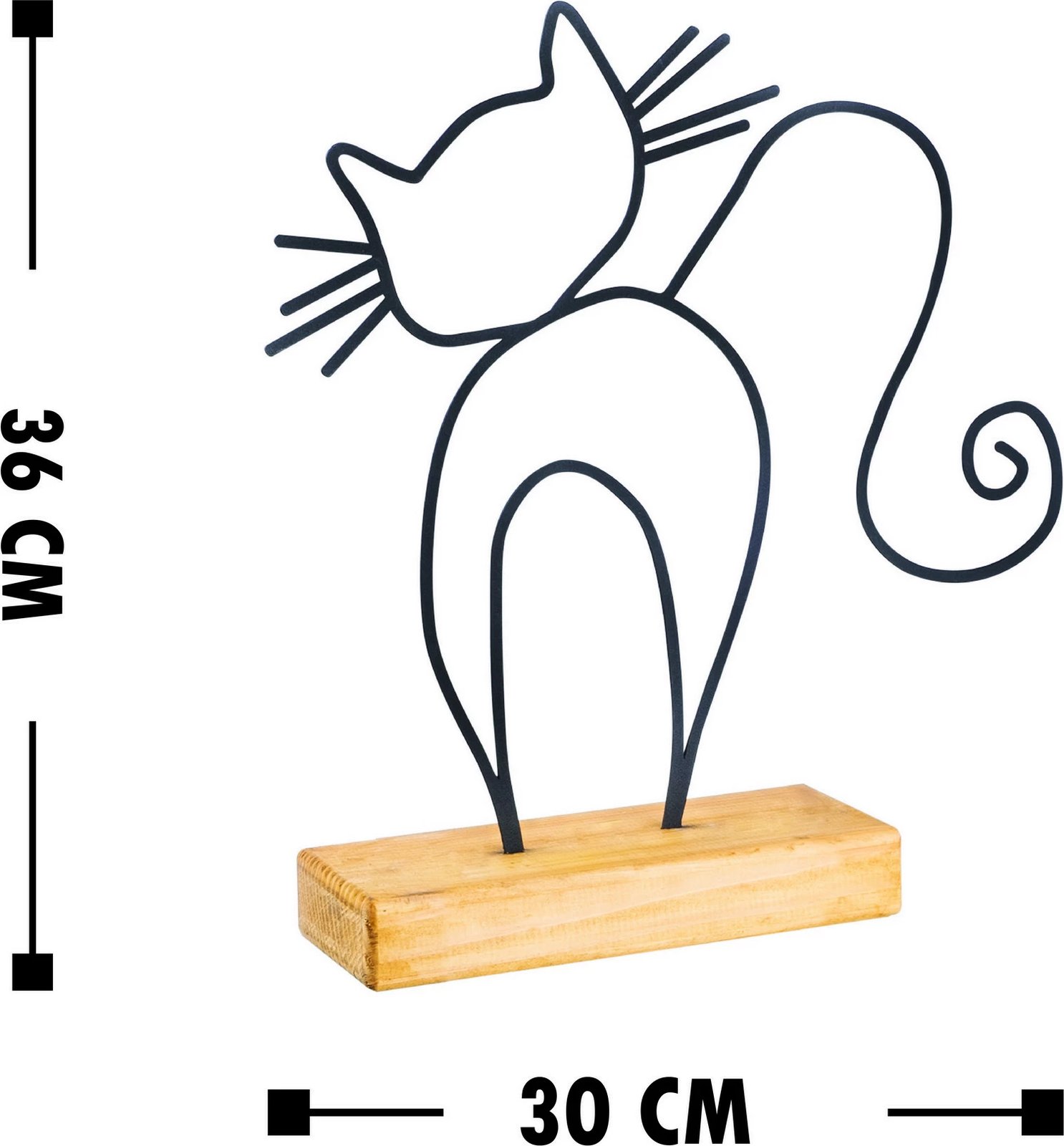 Objekt dekorativ Aberto Design, mace, e zezë