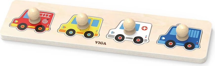 puzzle druri me doreza, Viga, Cars, 4 copa, 32×3×7.5 cm, multikolor