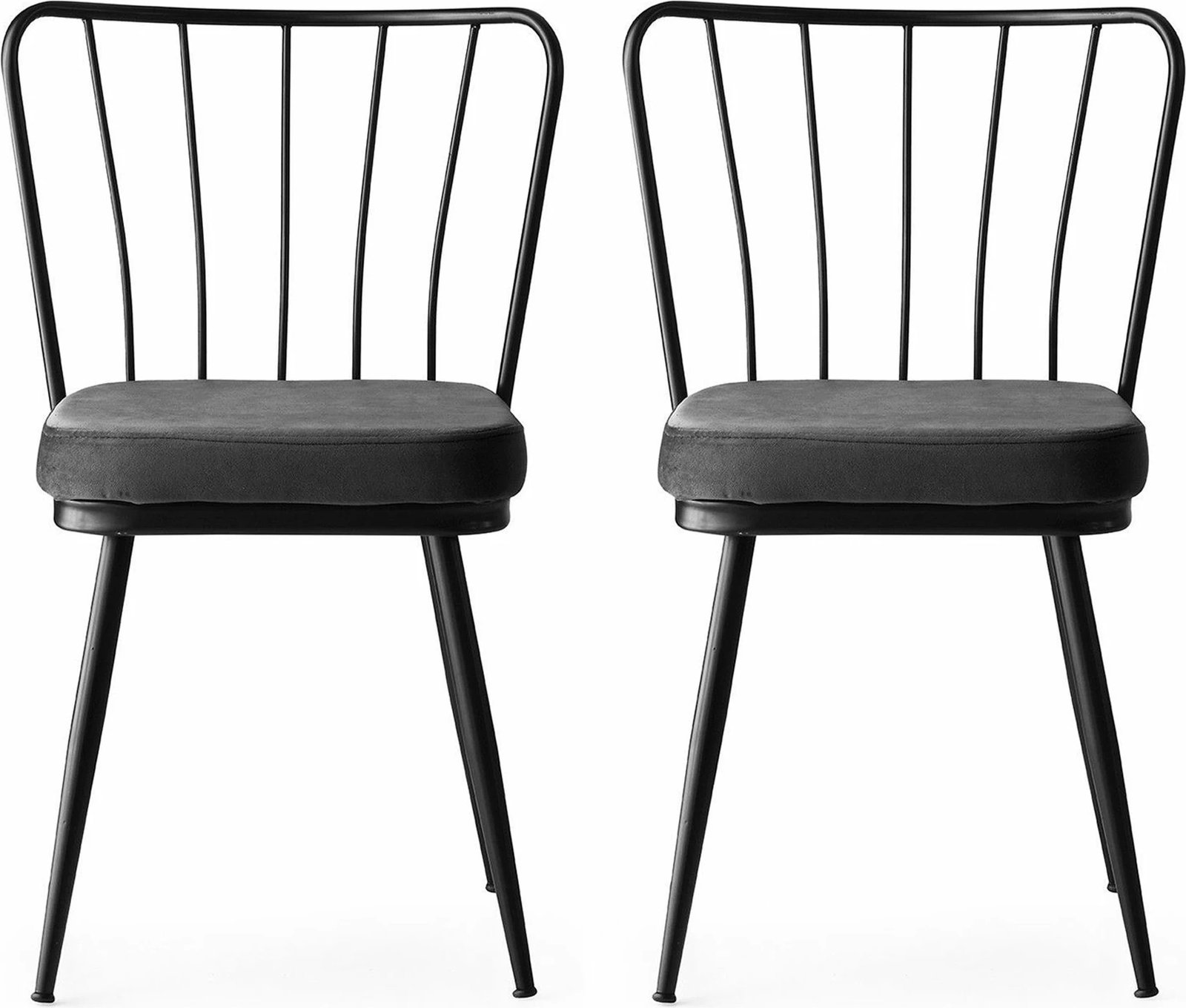 Set karrigesh (2 copë) Hanah Home, Yıldız - 942 V2, ngjyrë e zezë