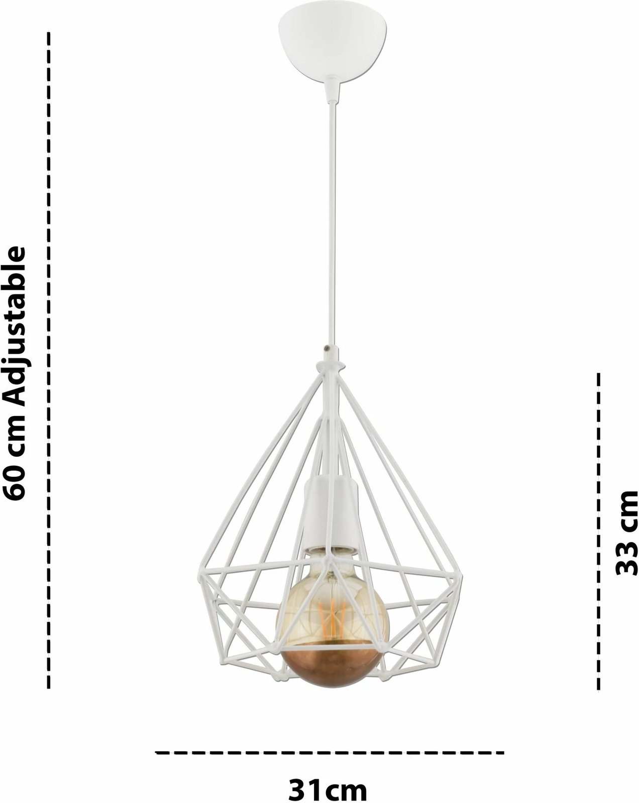 Llambë tavani Opviq, model OppoDiamond, ngjyrë e bardhë