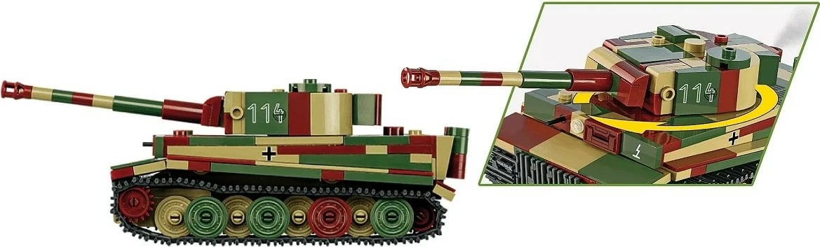Set lodrash ndërtimi Cobi Klocki Pz.Kpfw. VI Tiger Ausf.E, 1:48, 422 pjesë, kamuflazh