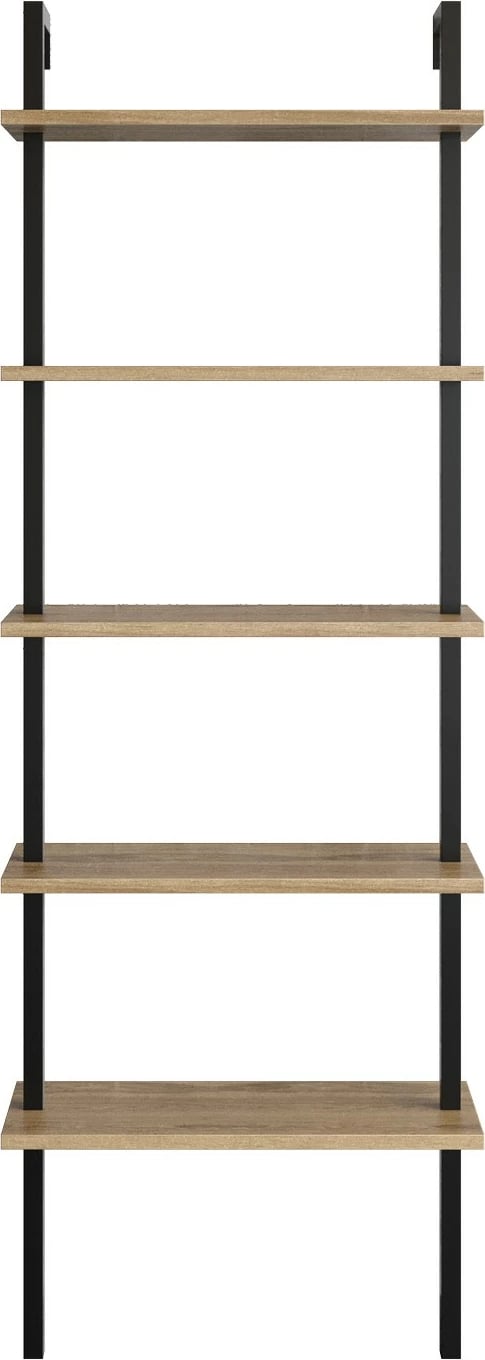 Raft librash Hanah Home, ngjyrë arre dhe e zezë, Piante