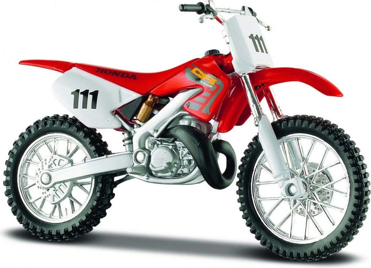 Model metalik motor Maisto Honda CR250R 1:18, Kuqe/Bardhë/Zi