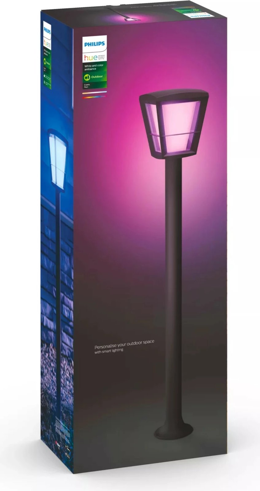 Dritë postare Philips Hue Econic, LED, e zezë