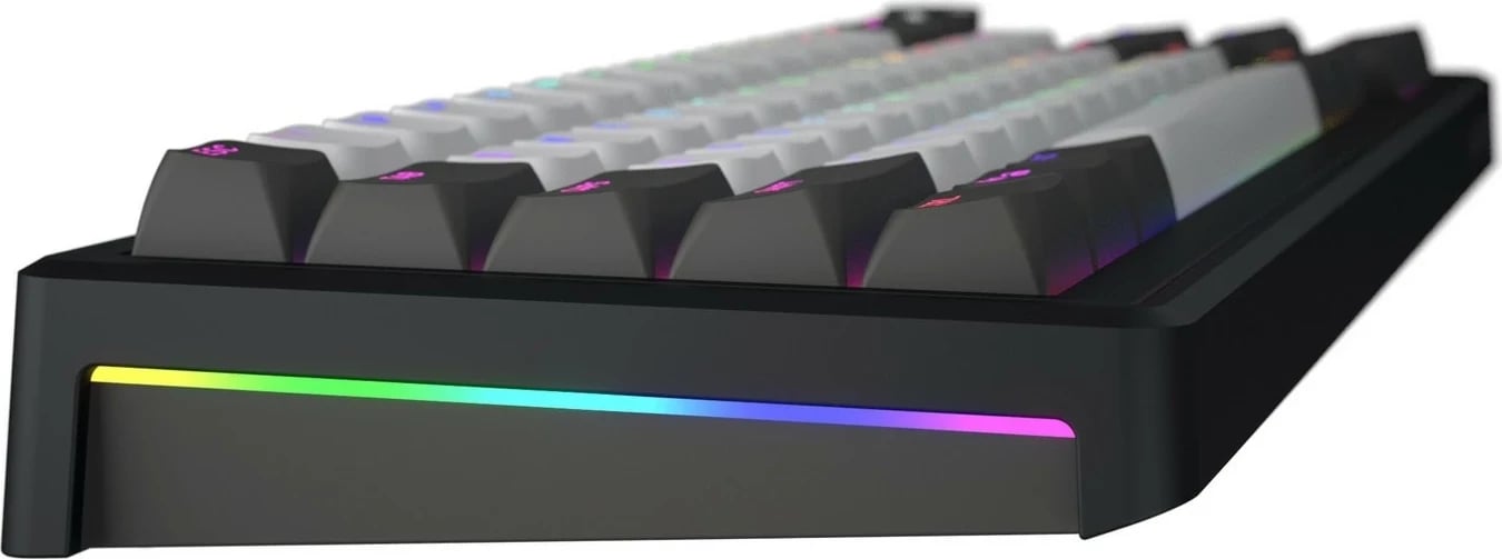 Tastierë mekanike Hator Skyfall 65 PRO, wireless, RGB, hot-swap, 65%, gri-zezë