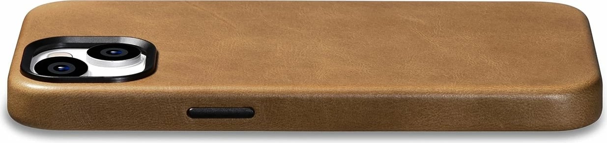 Mbështjellës iCarer Oil Wax Premium Leather Case për iPhone 14 Plus me MagSafe, Kafe