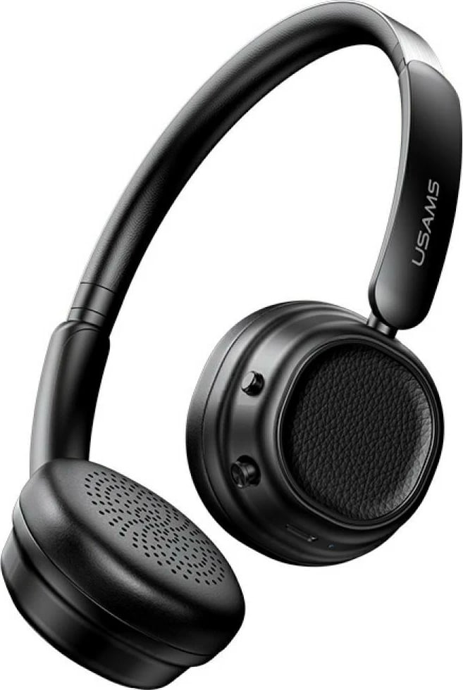 Kufje Bluetooth USAMS SR01 5.3 ANC, on-ear, 40 orë bateri, multipoint, USB-C, e zezë