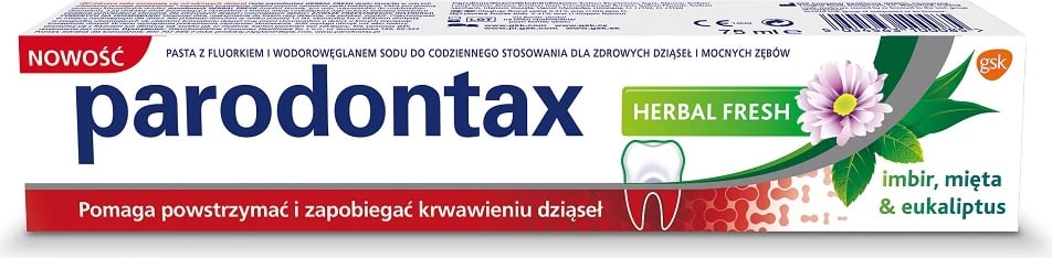 Pastë dhëmbësh Parodontax Herbal Fresh xhenxhefil nenexhik eukalipt 75ml
