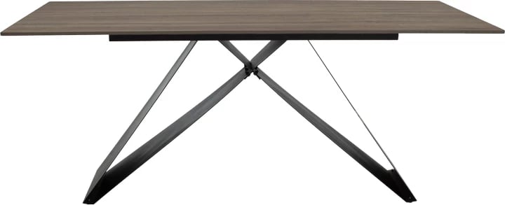 Tavolinë kuzhine Sabrina, gur i sinterizuar, ngjyrë arre-e zezë, 180x90x75cm