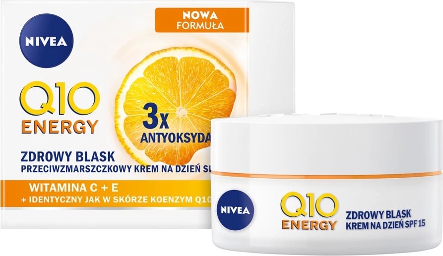 Krem dite anti-rrudhë Nivea Q10 Plus Youthful + Full of Energy për femra SPF15, 50ml