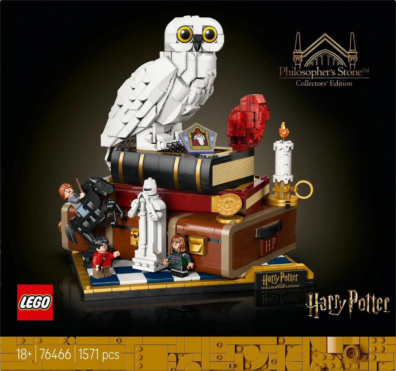 Blloqe ndërtimi LEGO Harry Potter 76466 Philosopher's Stone Collector's Edition, 1571 pjesë, set ekstra i madh