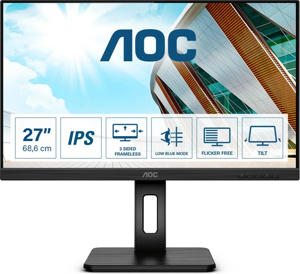 Monitor AOC Q27P2Q, 27", Quad HD, i zi