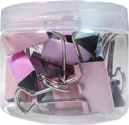 Kapëse dokumentesh NEXT 2.5cm, 15 copë, ngjyra pastel